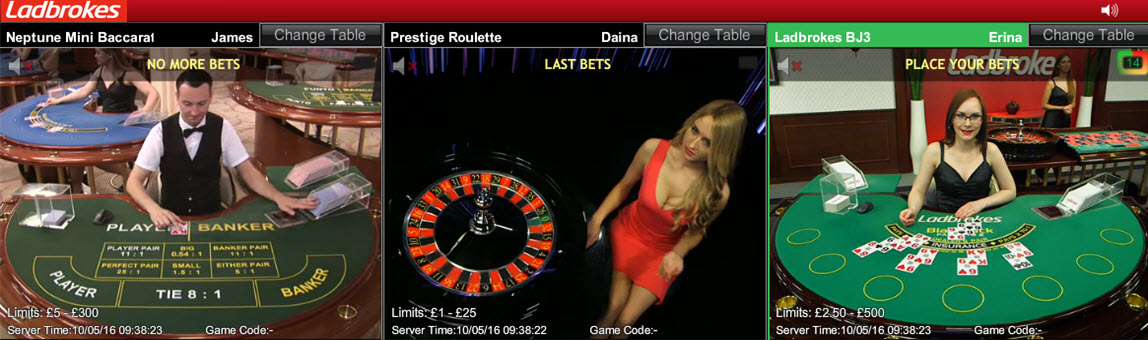 Games at UK Live Casino Sites